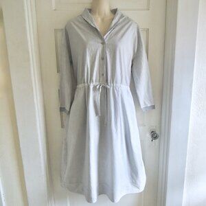 H + Hannoh Wessel Blue Oversized Lagenlook Drawstring Dress 34